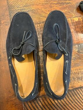 Brooks Brothers SUEDE DRIVING MOCCASINS - Navy 11.5 size